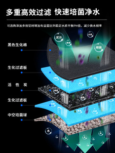 乌龟缸低水位过滤器迷你小型静音过滤器浅水小鱼缸家用净水器过滤