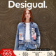 Desigual【DISNEY联名】24春夏新款美式复古米奇印花女式牛仔外套