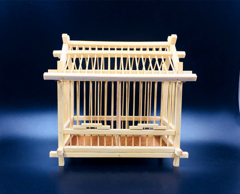 包邮鸣虫蝈蝈笼子手工自制竹制竹编塑料笼蚂蚱爬虫竹纯手工制作