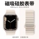 适用iwatch8苹果S7手表applewatch7表带S8硅胶SE磁吸S6高级5创意4双色3代s9新款ultra男女透气运动智能watchs