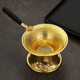 黄铜茶滤茶漏网茶叶过滤网功夫茶具配件茶隔茶滤器茶漏架创意中式