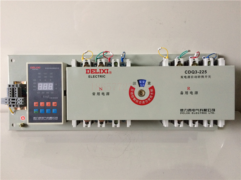 德力西双电源自动切换开关cdq3-225/1004p一体控制器智能型双电源