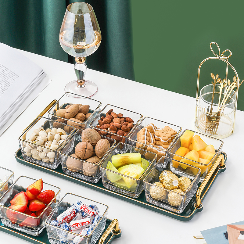 Yan value Light extravagance Glass Fruit plate originality With cover Dried fruit tray household Fruit plate Snack tray Nuts platein the Tableware , Tableware , Fruit bowl/Fruit plate/Hamper category - from Buy2taobao.com to provide professional Taobao agent buy service