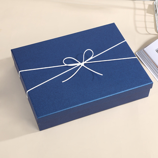 精美礼物盒空盒蓝色生日礼盒简约围巾包装盒装睡衣大号礼品盒定制