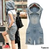 - Hooded Rompers Jumpsuit Women Casual Short Pants 032# - Hooded Rompers Jumpsuit Women Casual Short Pants 032#