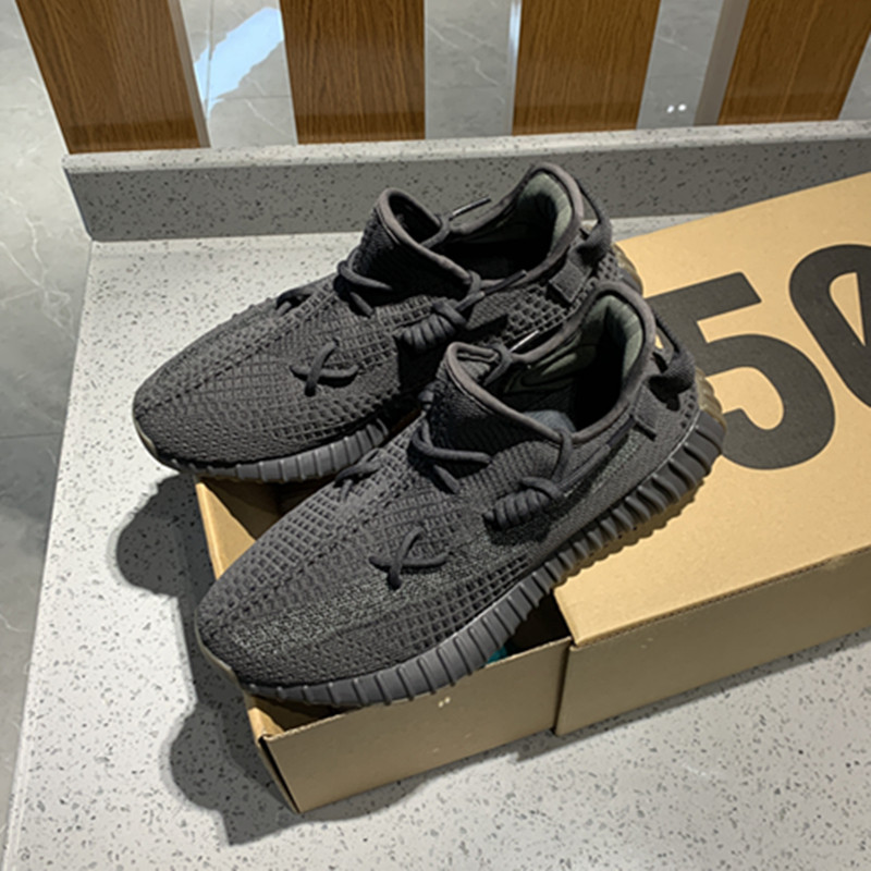 yezi yeezy椰子鞋男350黑生胶侧透满天星天使过毒正版莆田鞋子