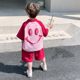 男童夏季套装24新款帅气粉色小男孩POLO衫夏装网红炸街短袖两件套