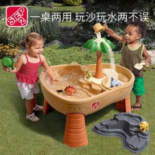 Step2美国进口宝宝戏水儿童户外室内玩沙池小孩玩水玩具新款沙池