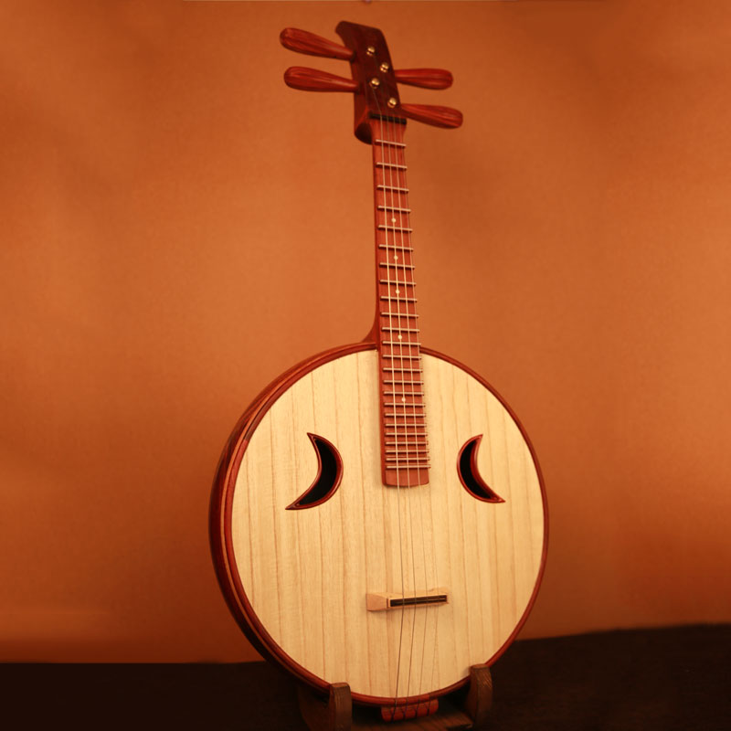 乐海中阮乐器徐阳签名阮族赞比亚紫檀