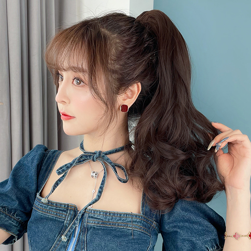 假发马尾女长发辫子假马尾仿真发绑带式高马尾自然大波浪抓夹发尾|ruв категории кондиционер для волос/парик, парик, конский хвост - от Buy2taobao.com для оказания профессиональной услуги покупки агента Taobao