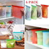 4PCS Reusable Seal Silicone Food Fresh Bag Sealer Fruit Meat 4PCS Reusable Seal Silicone Food Fresh Bag Sealer Fruit Meat