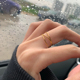 极细！洗手免摘三层极细线条交织小众设计钛钢18K包金食指戒指女