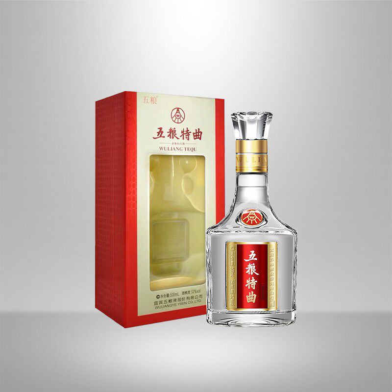五粮液股份52度五粮特曲500ml单瓶浓香型礼盒装送礼收藏粮食白酒
