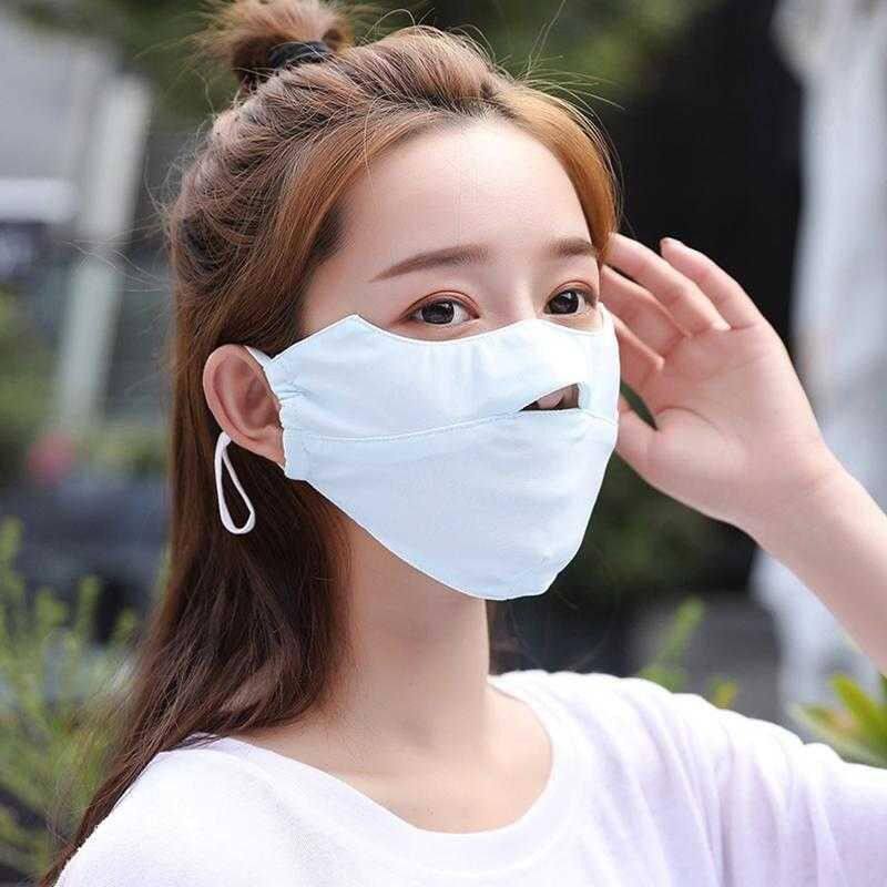 防风挡风防沙遮阳超薄防水防晒口罩女轻薄透气海边游泳睡觉脸部