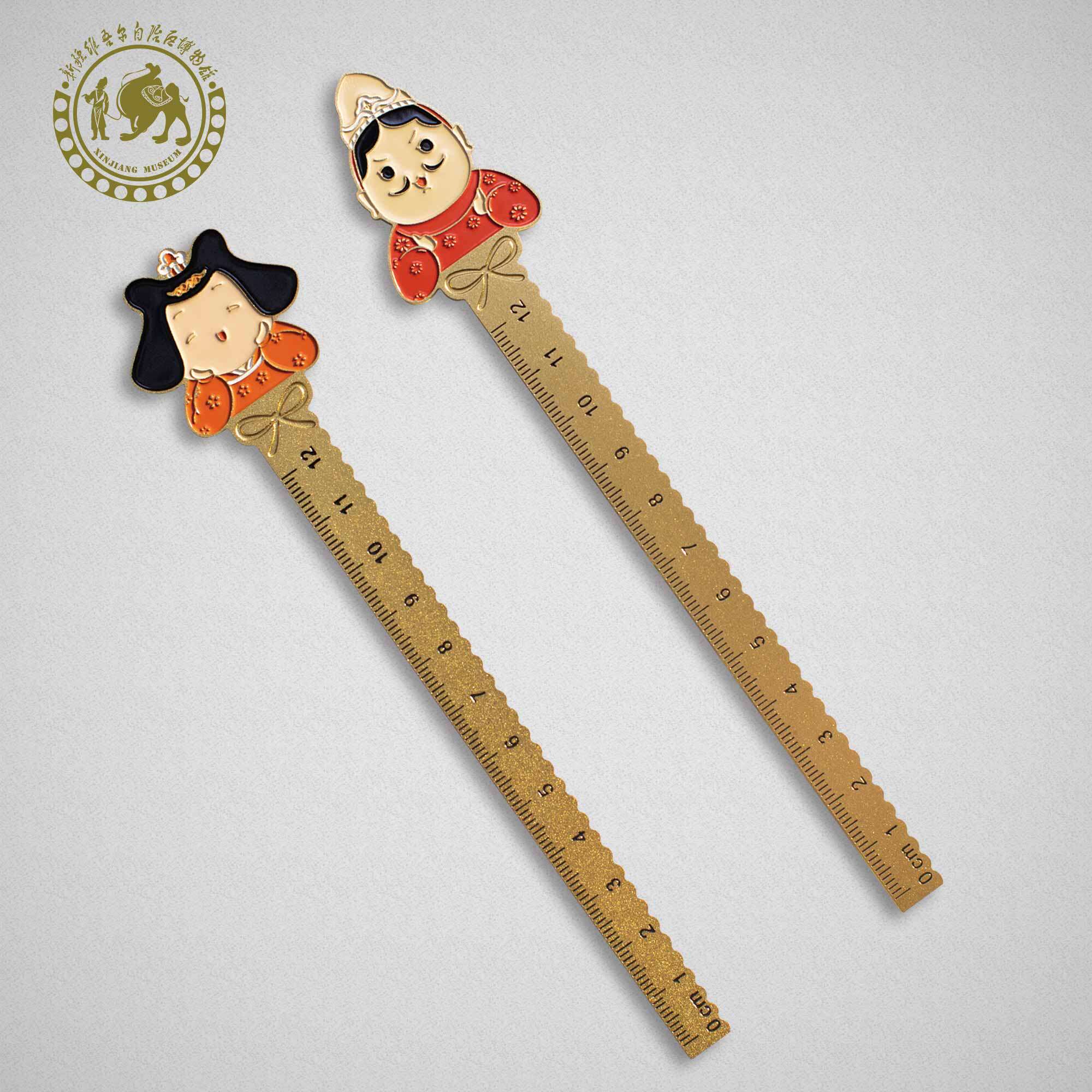 新疆博物馆高昌智慧铜尺子学生尺金属文创直尺送孩子生日礼物礼品