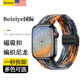 适用applewatch9尼龙编织S8表带苹果手表iwatch7新款ultra磁吸透气腕带s6/5/4代SE高级ultra2运动男女44/45mm