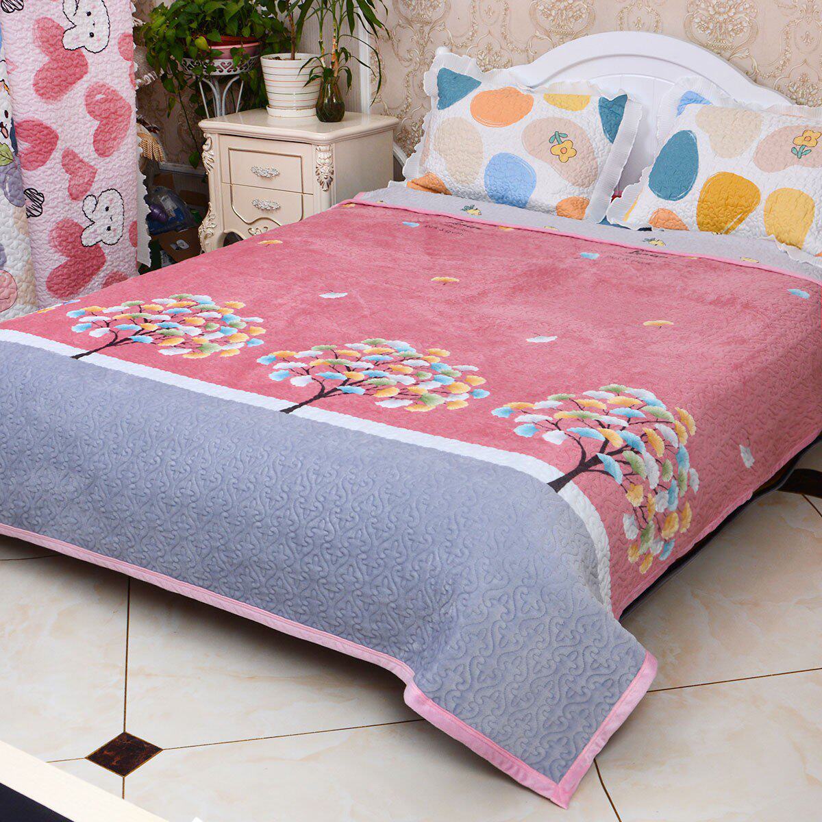 抖音同款洁兰雅家纺牛奶绒加打床盖【七款花色可选】适合含1.5m-2