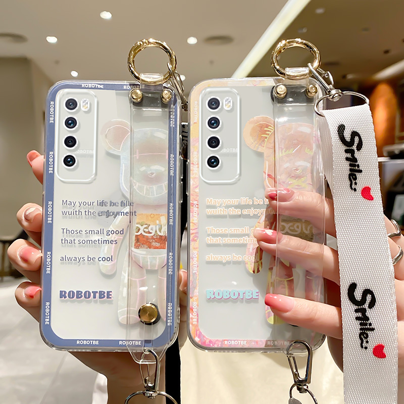 华为nova7手机壳hw nv7新款女透明novo7高级感暴力熊nove七镜头全包