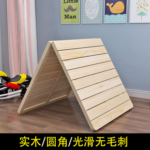 定制实木单人硬床板沙发木板垫1.21.51.8米儿童折叠床铺板排骨架