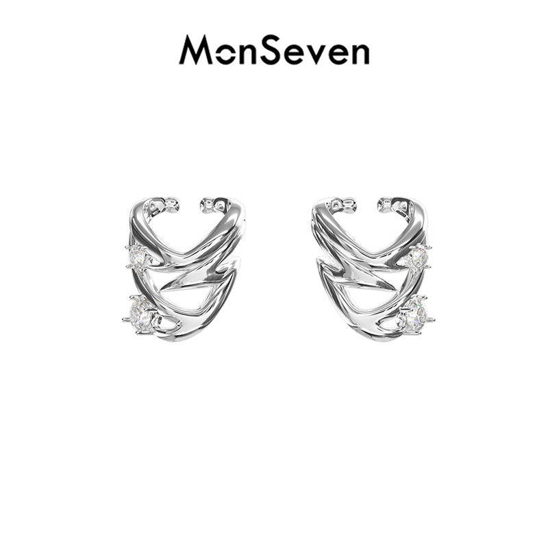 MonSeven高级感锆石耳骨夹无
