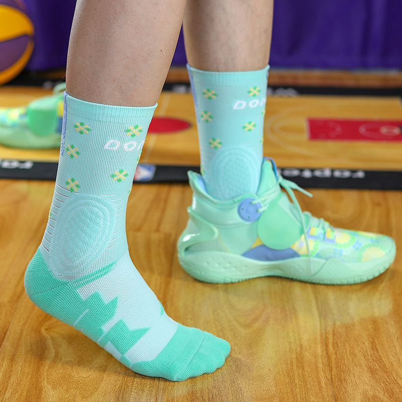 准胜旗舰店的优惠券大全—音速9袜子专业篮球袜中高筒男女音速九薄荷