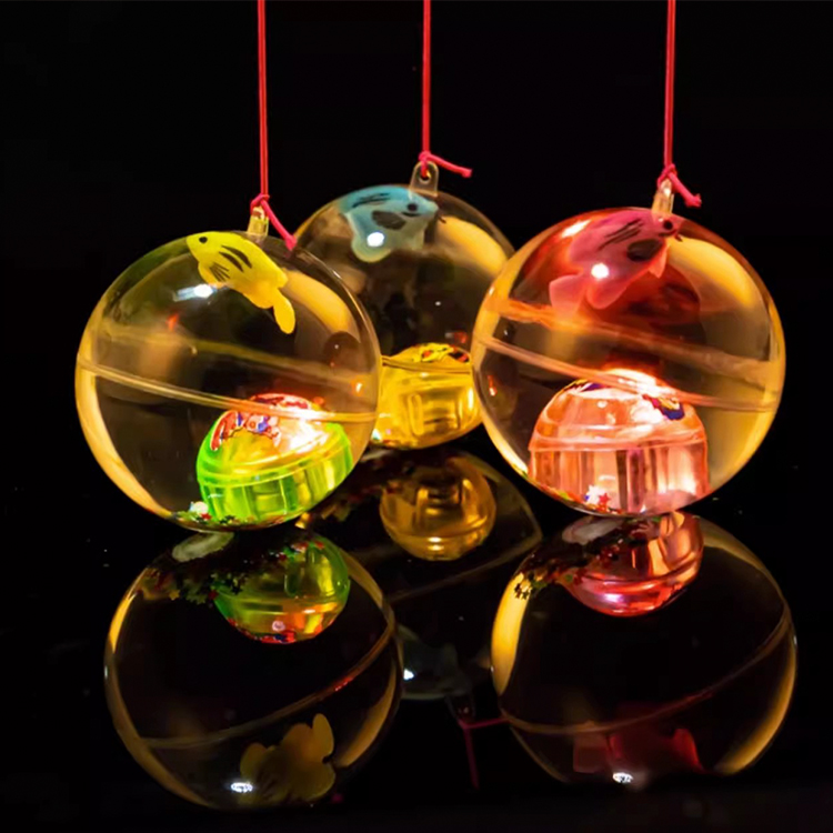 创意闪光水晶球儿童玩具球节日礼品小礼物放光弹力球实心球跳跳球