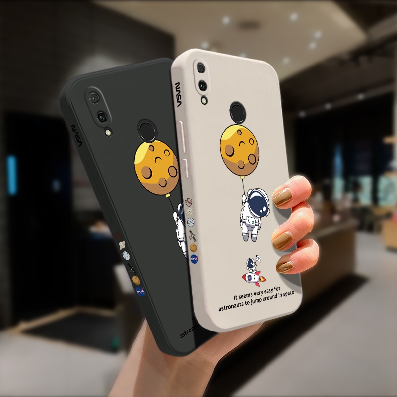 适用于华为畅享9plus手机壳畅享9s直边液态硅胶保护套huawei侧边图案