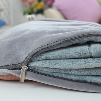 枕头被子两用毛毯 加厚