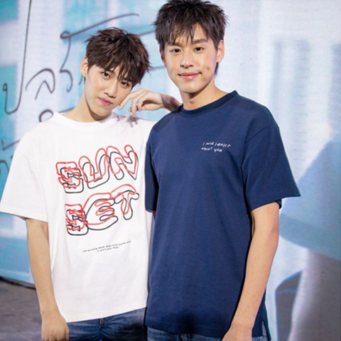 以你的心诠释我的爱 周边t恤泰国bkpp同款纯棉短袖sunset衣服情侣