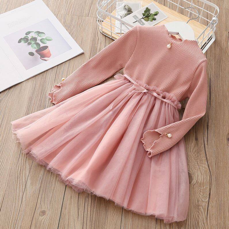 女童连衣裙2121春装新款儿童装小女孩公主纱裙女宝宝春秋洋气裙子