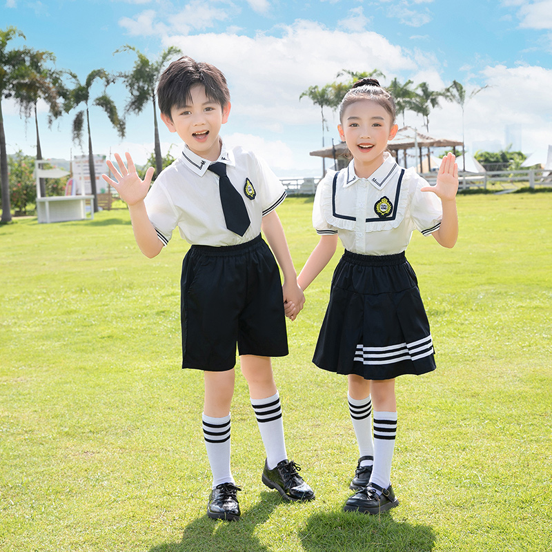 幼儿园园服夏小学生班服英伦风校服六一儿童节毕业照合唱演出服装