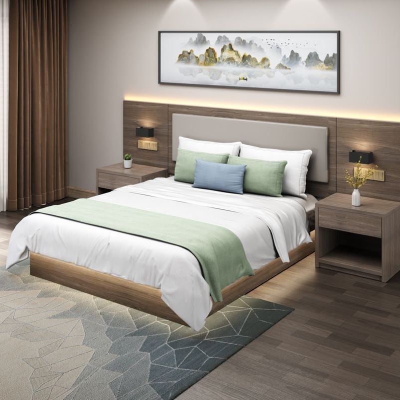 专用宾馆床定制民宿公寓客房双床如家全季五星级酒店家具全套标间成套