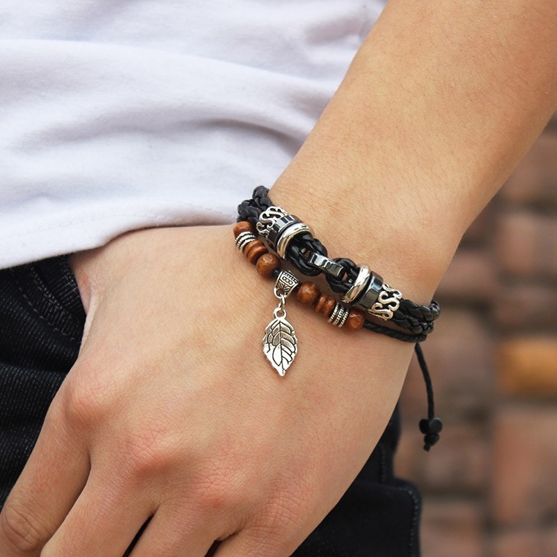 编织绳韩版设计潮男手链饰品个性小众单身手饰手链