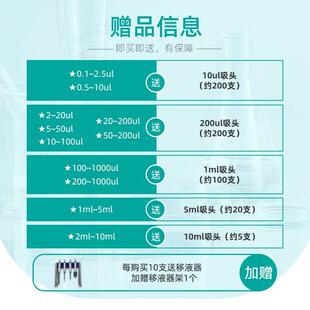 大龙手动单道可调移液器TopPette取样加样器吸液移液枪送吸嘴枪头