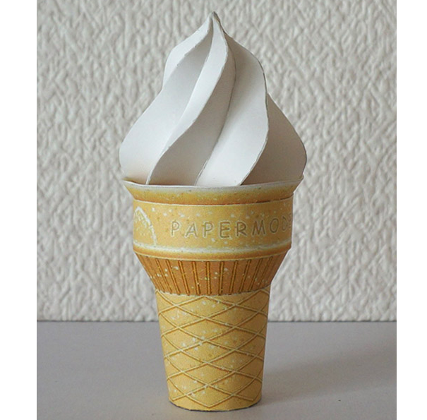 韩国食物甜筒冰淇淋3ddiy手工折纸玩具仿真立体其他模型玩具