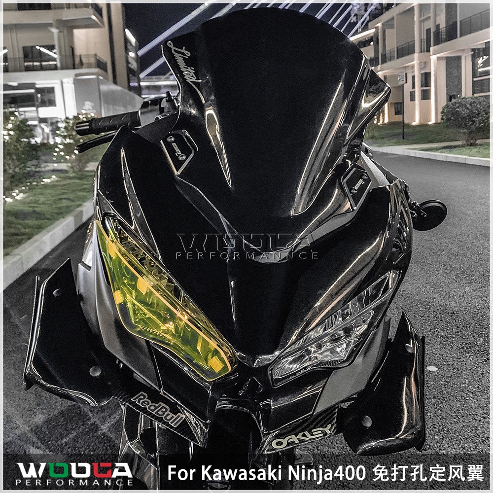 适用川崎NINJA400 Ninja 400 忍者400改装定风翼空气动力导流罩侧