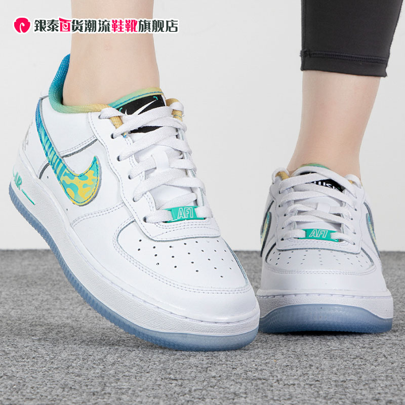 NIKE耐克女鞋童鞋潮AIR FORCE 1 LV8运动休闲舒适板鞋FJ7691-191