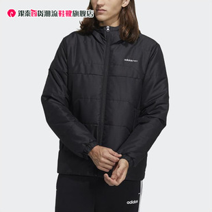 Adidas阿迪达斯NEO男款秋冬运动休闲宽松连帽防风外套棉服H45236