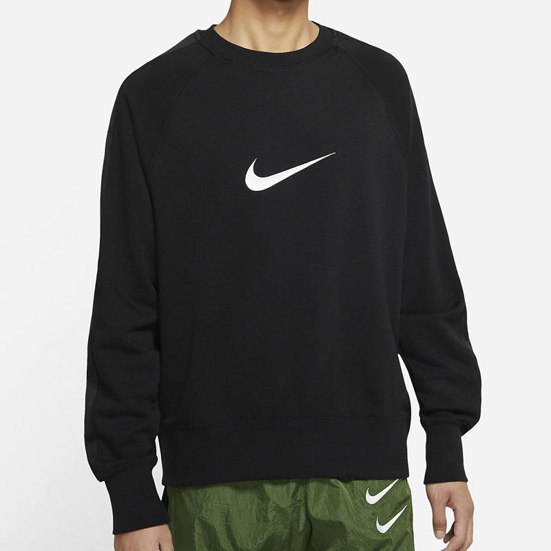 nike耐克卫衣男装2022春季新款黑色长袖圆领外套宽松休闲套头衫潮