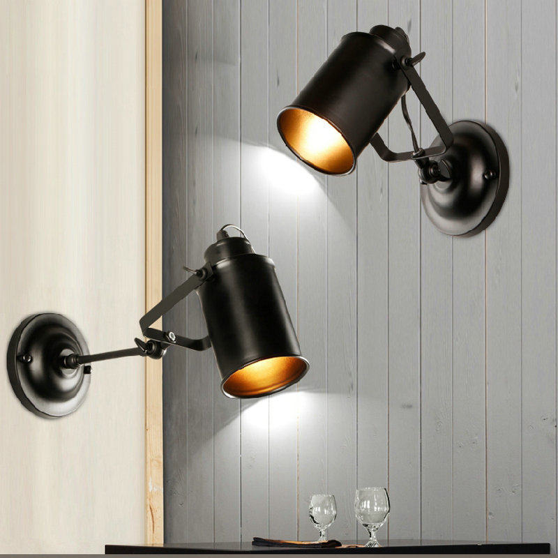 复古工业风壁灯酒吧休闲吧服装店展厅舞台个性led墙壁可调节射灯