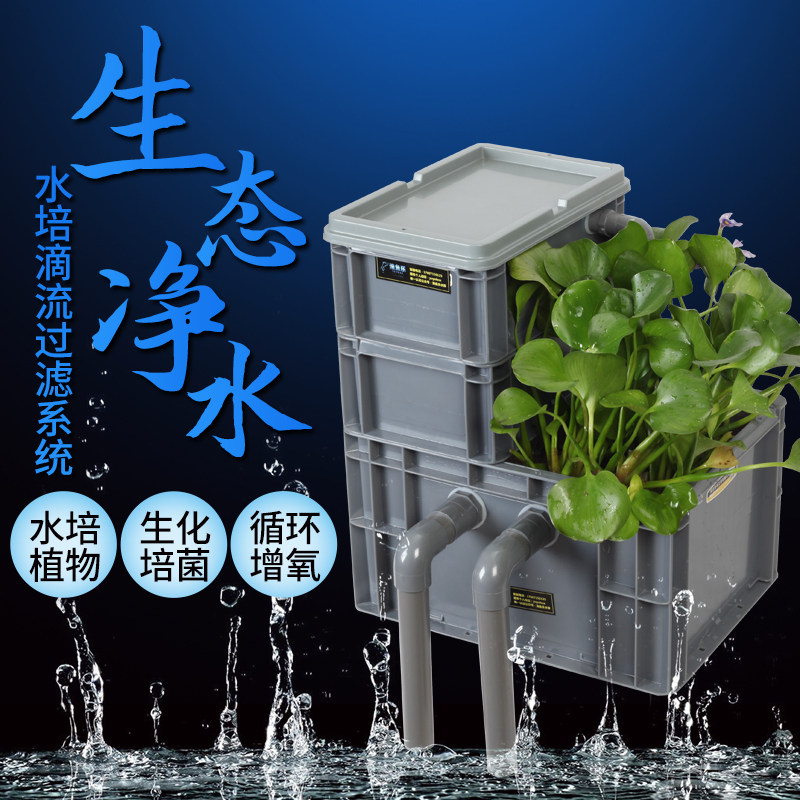 鱼缸过滤器养鱼循环水鱼池水循环系统沼泽过滤箱生态过滤水培植物