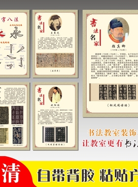 软笔书法机构培训班教室装饰挂图