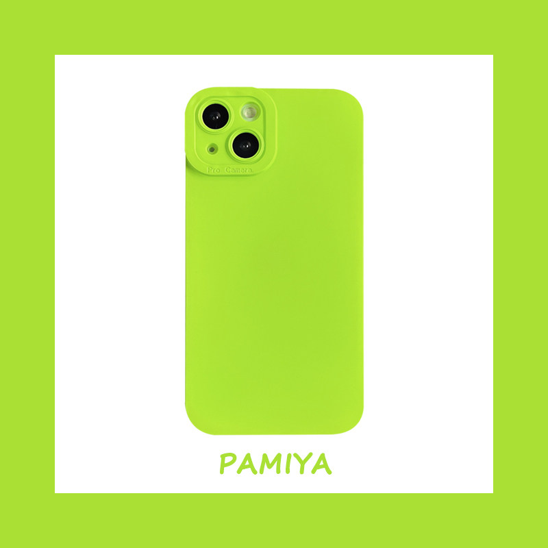 新款瞳影荧光绿简约纯色适用于苹果13手机壳iphone11硅胶12软壳xsmax