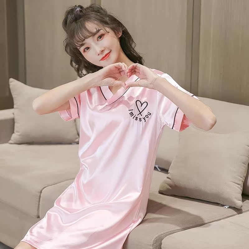 睡衣女夏季韓版睡裙性感薄款甜美可愛冰絲短袖真絲春秋中長款愛心在類目 3C數碼配件, 電子元器件市場, 電子元件, 其它元器件中 - 來自Buy2taobao.com提供專業的淘寶代購服務