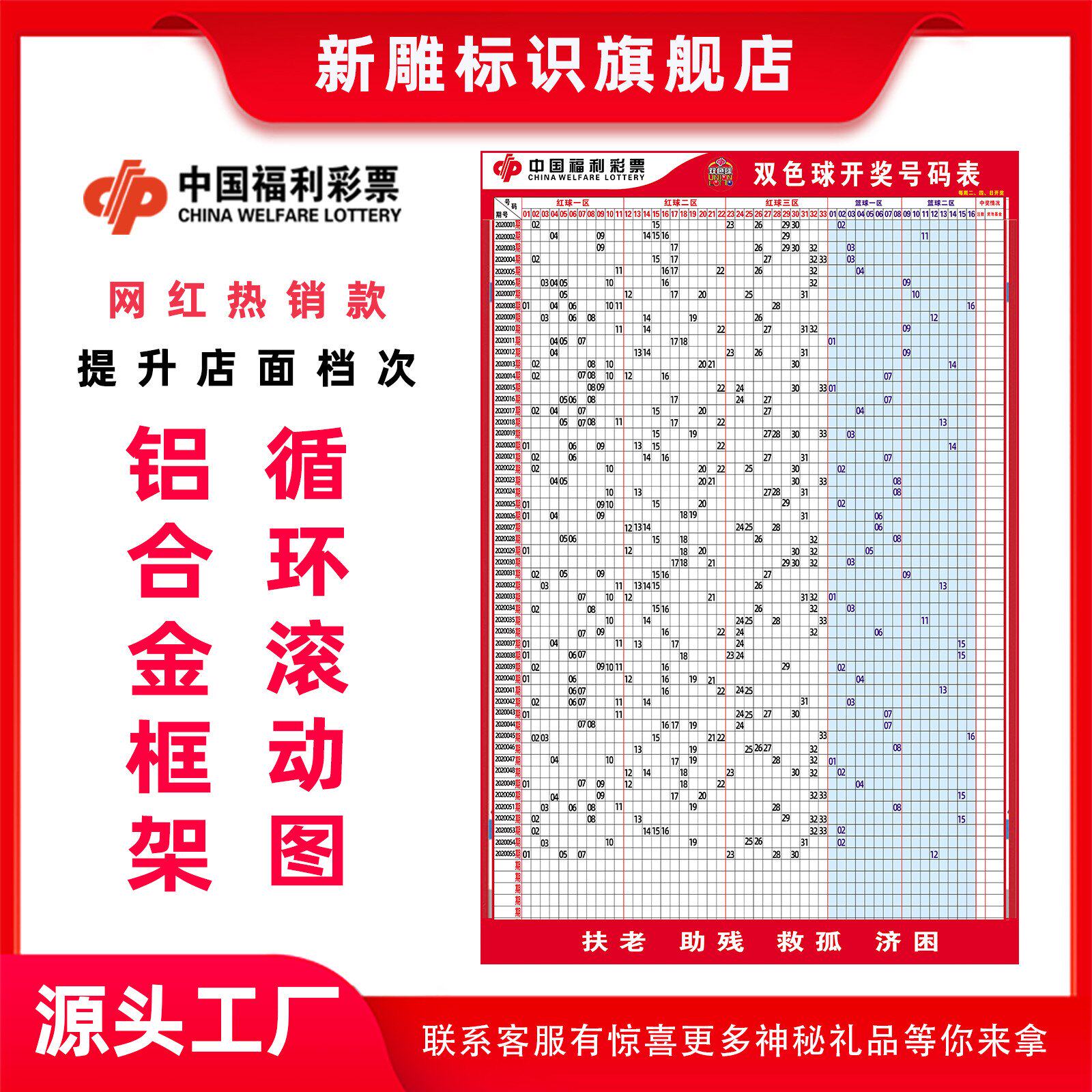 福利彩票店用品快乐8走势图全套双色球循环滚动框架大乐透刮刮乐
