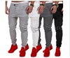 Men 's fitness stitching design striped sweatpants Men 's fitness stitching design striped sweatpants
