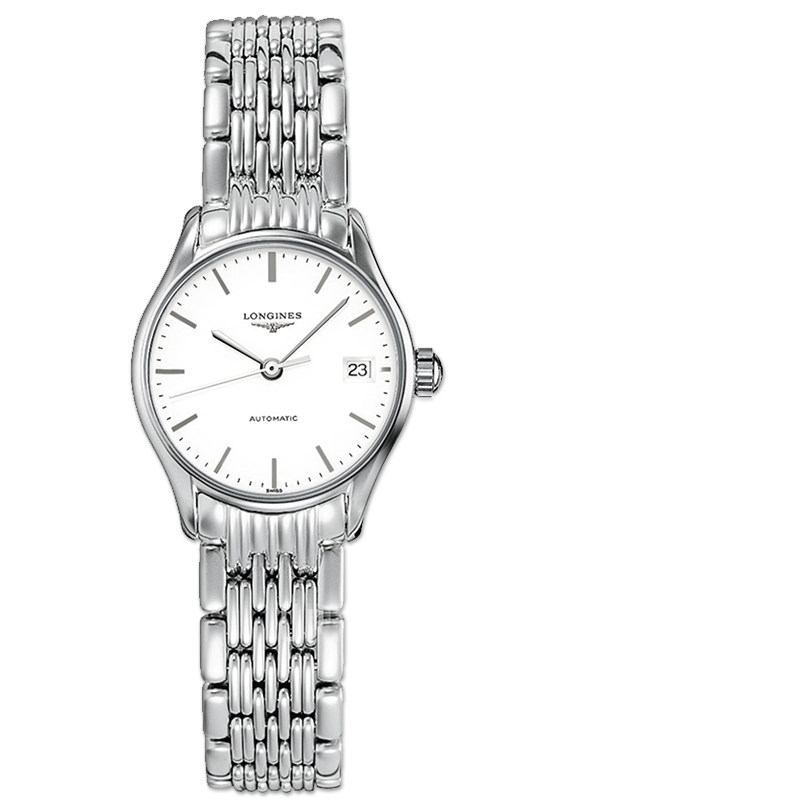 longines浪琴正品手表女律雅系列钢带自动机械女表l43604116