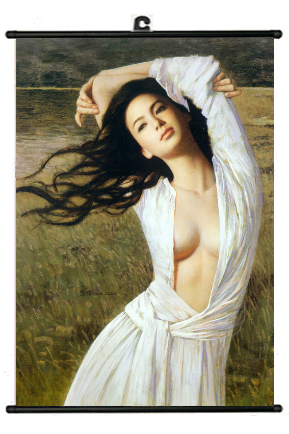 世界名画《人体艺术油画性感美女裸画海报酒店会所装饰画YH337》