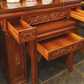 高档樟木供桌供台佛台神台家用佛桌实木香案供奉桌中式财神桌双龙