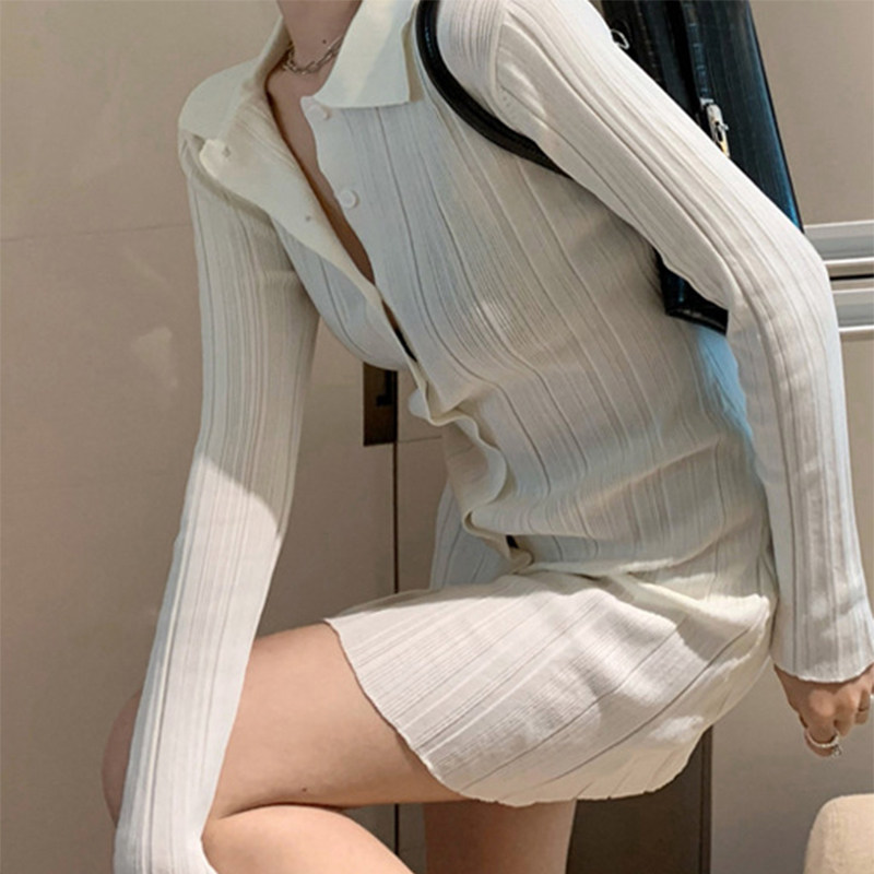 夏季露出装户外露出裙走光心机服装快速野真空连衣裙性感暴露女装